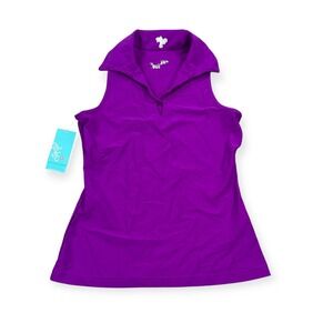 NEW Tzu Tzu Quinn Top Women's XS Magenta Sleeveless Golf Tennis Gym Made In USA